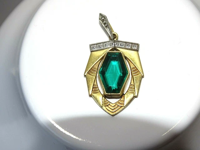 Broche/pendentif Ancien Art Nouveau - Poinçon ORIA, Couleur Dominante ORIA