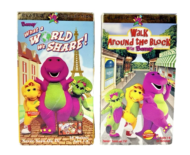 Click Around BARNEY WALK AROUND the Block with Barney & What a World We Share ...