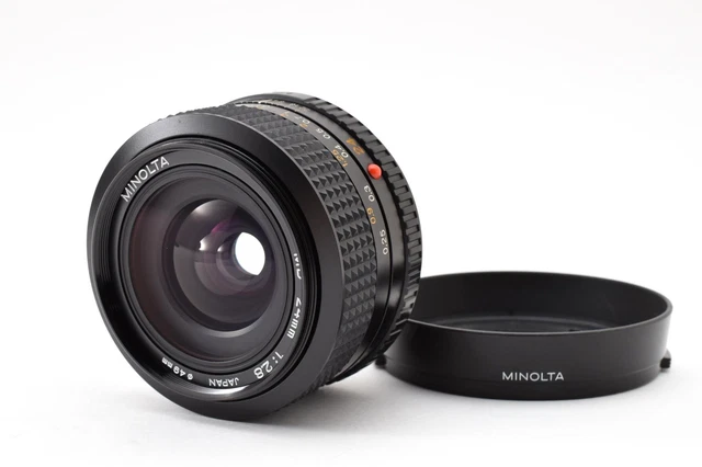 MINOLTA MD 24MM f2.8 Lens with Minolta Lens Caps *Wide Angle