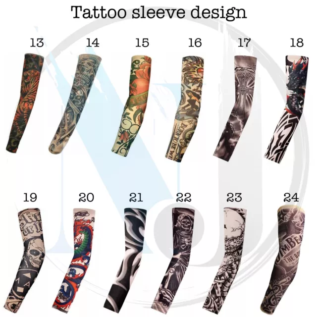 Tattoo Sleeve 46 Designs Men Women Fake Temporary Tattoo Arm Warmer Sleeve 2