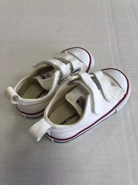 #564: Sneaker per bambini piccoli Converse INF CTAS 2V OX Easy-On bianche taglia 21