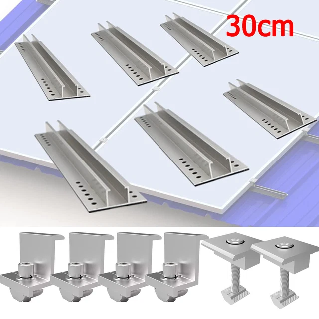 SOLAR MODULE MOUNT Trapezoidal Plate Flat Roof Aluminium PV Mounting ...