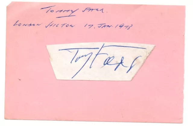 Tommy Farr Boxing authentic signature autograph page genuine