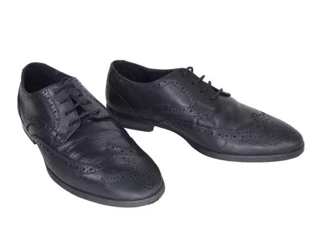 CLARKS MENS SHOES Brogues Oxford Black Leather Smart Lace Up Wingtip UK ...