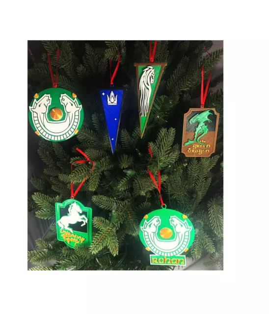 3D Lord of the Rings Inspired Holiday Christmas Ornaments Custom Homemade LOTR 2