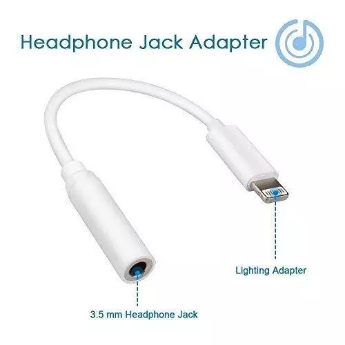 Apple Lightning to 3.5mm Headphone Jack Adapter for iPhone 7 8 PLUS X Xs Max