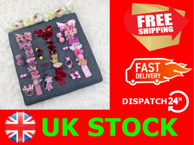 Mädchen Kleinkind Kinder Haar niedliche Clip Sets Schleifenband Blume Glitzer Flaum rot rosa