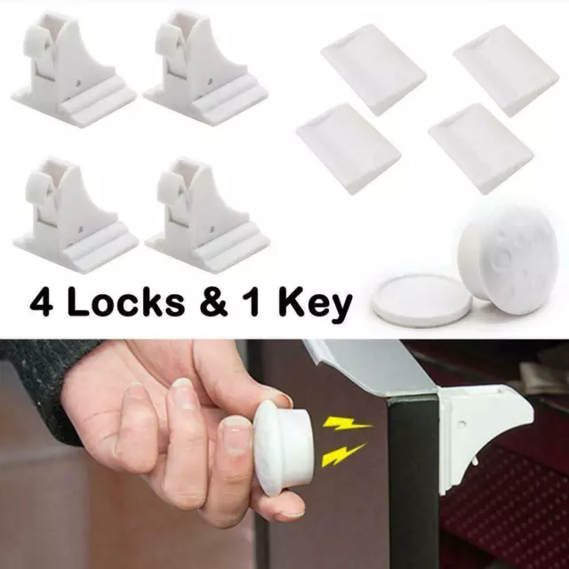 Invisible Child Safety Magnetic Lock Baby Pet Proof Door Drawer Cupboard W Z2J9
