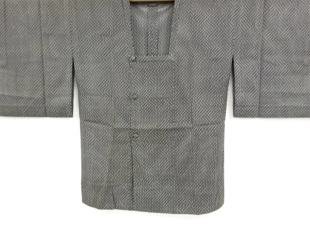 36037# Japanese Kimono / Antique Michiyuki Coat For Summer / Grid