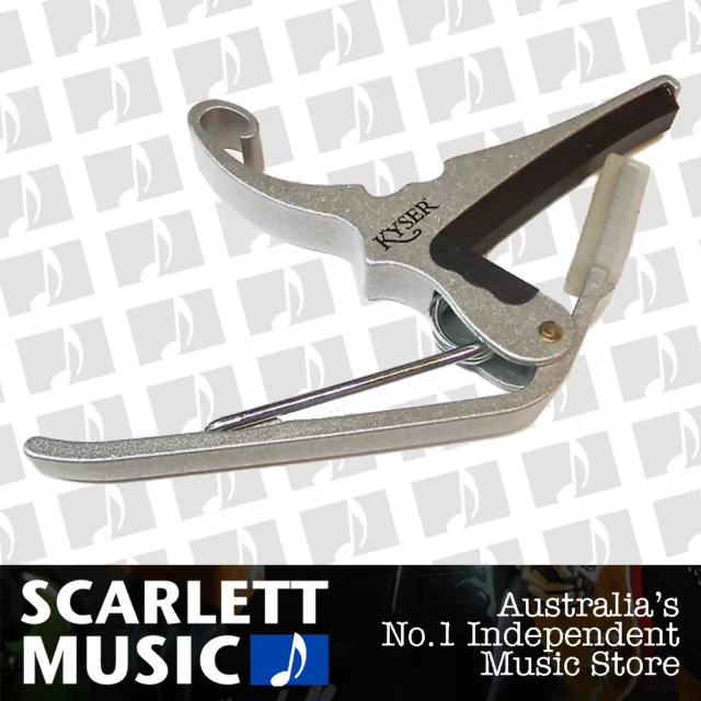 Kyser KG-6S 6-String Quick-Change Capo for Acoustic Guitars - Silver