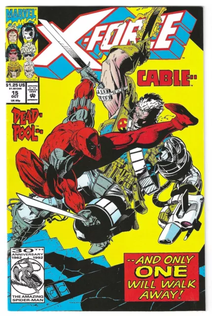 X-Force #15 (Oct 1992) - Cable Vs. Deadpool! - Marvel Comics - VF/NM