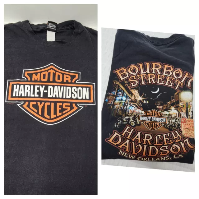 Harley Davidson New Orleans Bourbon Street 2011 Men's T-Shirt Sz L