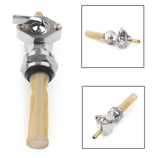 Fuel Valve Petcock Straight For Harley Sportster Big Twin 1975-Up 13/16" Bung