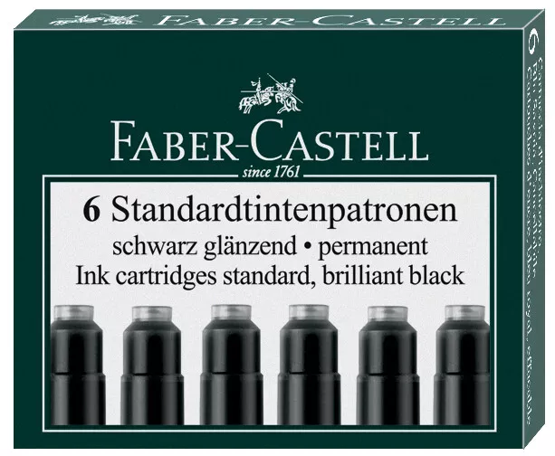 FABER CASTELL Tintenpatronen Standard schwarz (6 Patronen)