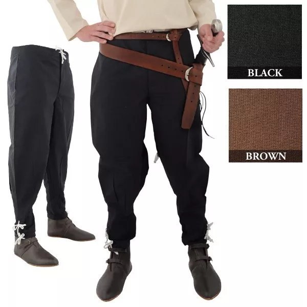 Ankle Laced Pants Pirate Medieval Larp Renaissance Reenactment SCA Cosplay