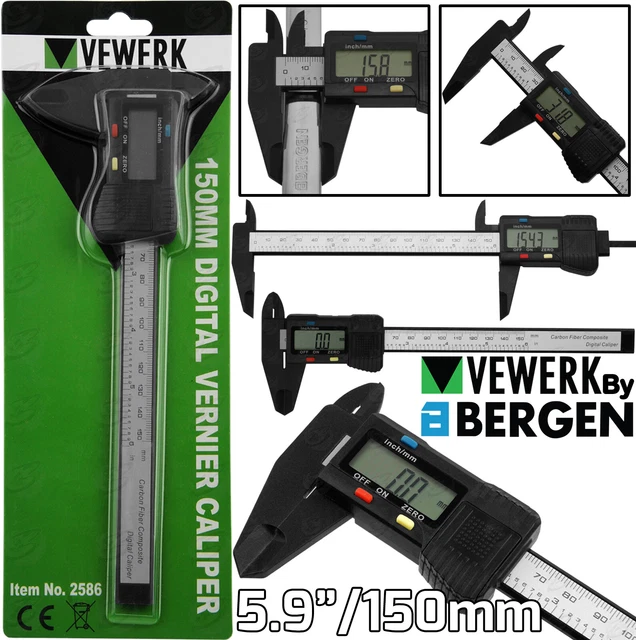 BERGEN DIGITAL VERNIER Caliper 6" 150mm Vernier Gauge Micrometer