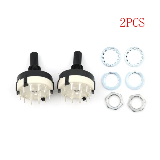 2pcs RS26 1 Pole Position 12 Selectable Band Rotary Channel Selector Switch.jh