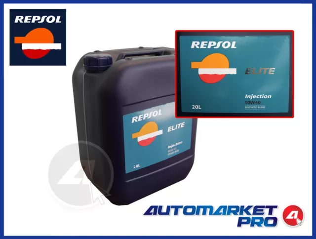 Olio Motore Repsol 10W40 Tanica 20 Lt Litri Benzina Diesel A3 B4 Tagliando Top