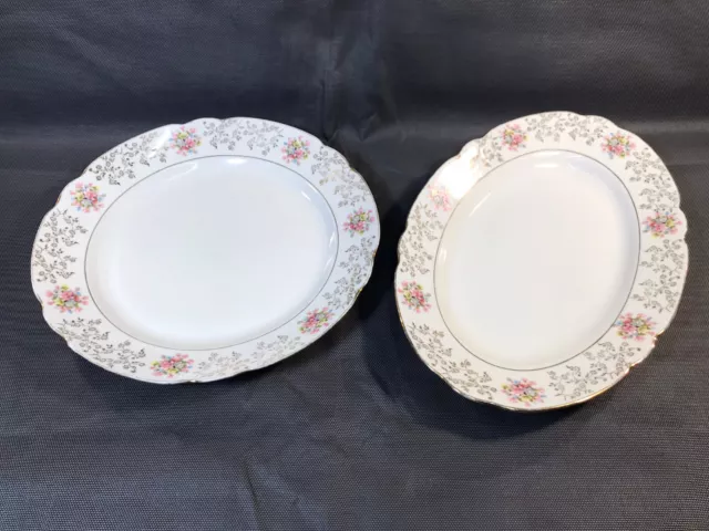 Lot de 2 plats de service de table en porcelaine de Limoges Sofafils vintage