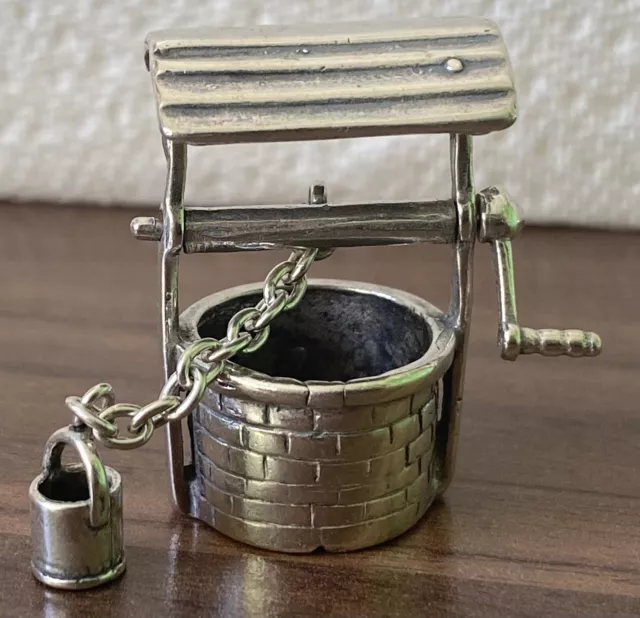 Genuine Silverissimo Vintage Solid Silver - Wishing Well & Bucket. Italian Made.