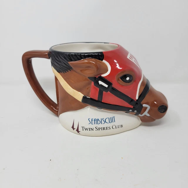 SEABISCUIT Twin Spires Club Coffee Mug/Planter/Pen-Pencil Holder Churchill Downs