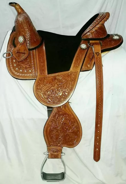 Sella da 16" per Reining New / Western in pelle Treeless Pleasure Reining...