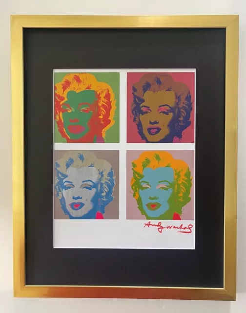 Andy Warhol 1984 Signed Awesome Marilyn Monroe Print Matted To  11X14