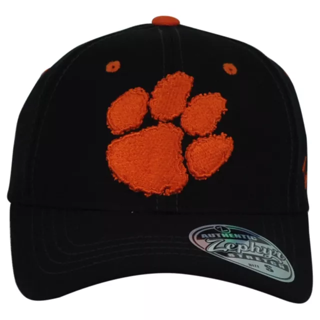 NCAA Zephyr Clemson Tigers Curved Bill Flex Fit Stretch Small/Medium Hat Cap