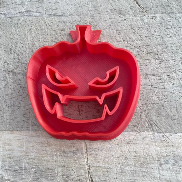 3D Spooky Pumpkin Cutter Cookie Stamp Icing Fondant Clay Cupcake Topper 5cm  UK