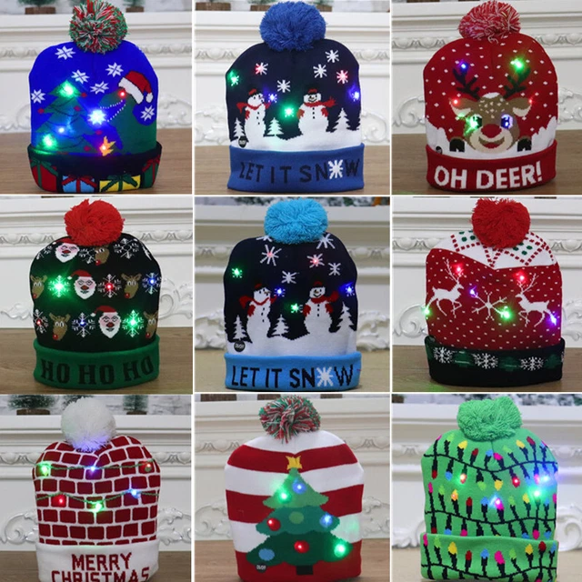 NEW WARM WINTER Cap with LED Lights Perfect Holiday Gift for