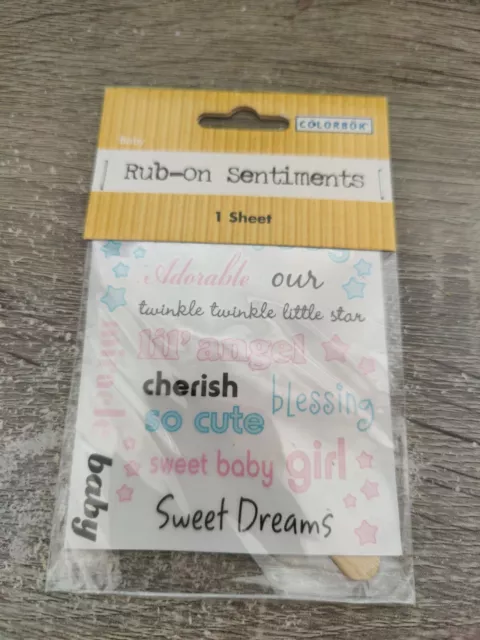 Colorbok Baby Rub-on Sentiments