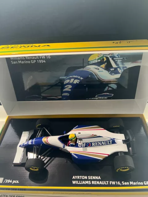 Williams FW16 San Marino GP 1994 AyrtonSenna 1:18 Minichamps 543941832 -394 pcs