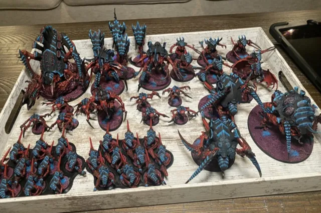 40k Tyranids army parade-ready professionally painted huge lot magnatized bases