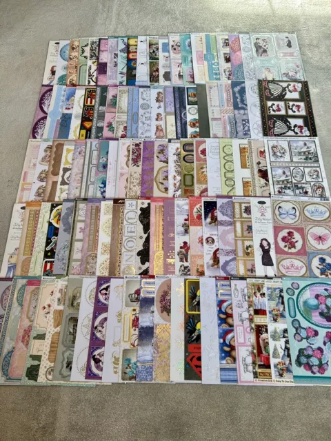 100 Geburtstag/Weihnachten Kartenherstellung Topper A4 Blatt, alle gestanzt, neu