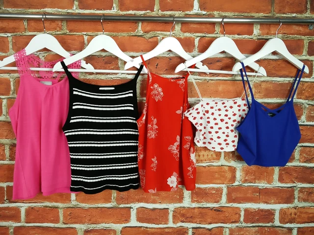 GIRLS BUNDLE AGE 8-9 YEARS MATALAN H&M etc SLEEVELESS STRAPPY SUMMER TOP 134CM