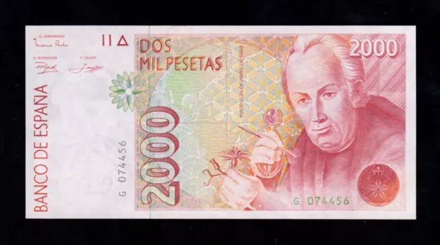 F.c. 2000 Pesetas 1992  , Serie G , S/C- , Marquitas .