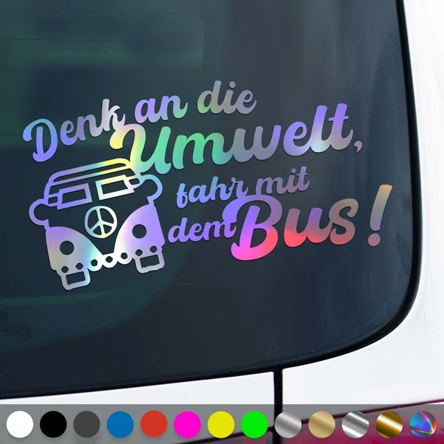 Kiwistar Autoaufkleber 'Denk An Die Umwelt' – Mehrfarbig, JDM Style, Für Auto, Laptop & Mehr