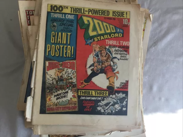 2000AD - Job Lot -  Progs 100, 101, Others - Please read description - 94 comics