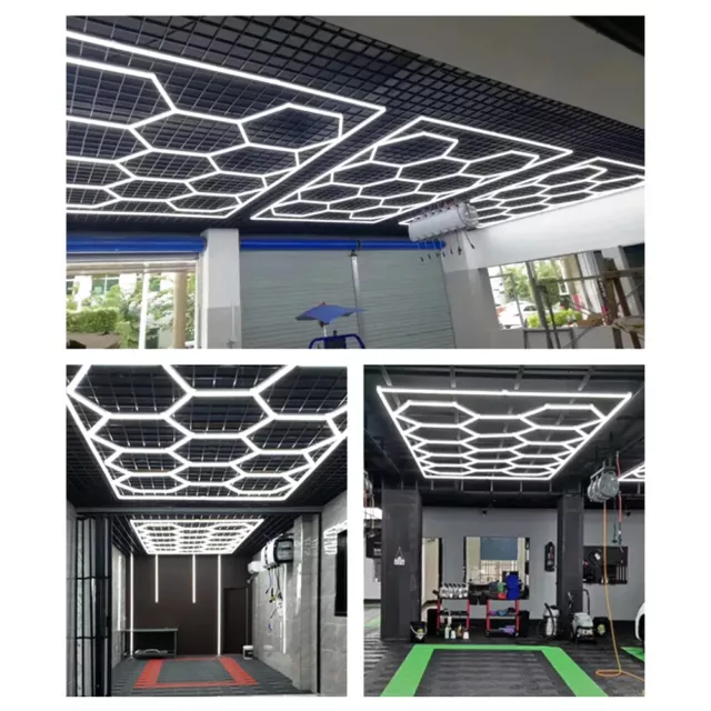 14 x lampada LED esagonale officina garage parete soffitto lampada a favi illuminazione DE