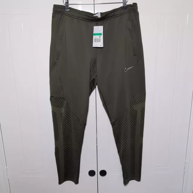 Men's Nike Dri-Fit Strike Soccer Pants Joggers Slim Fit Olive Green - Size XL