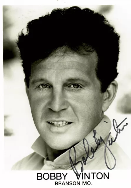 “Blue Velvet" Bobby Vinton Hand Signed 8X10 B&W Photo