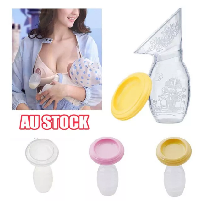 Mom Manual Breast Pump Baby Breastfeeding Milk Saver Suction Bottle Silicone