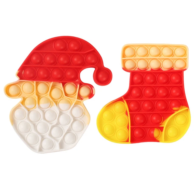 Silicone Sensory Toys Interactive Game Christmas Squeeze Bubble for Kids Adults