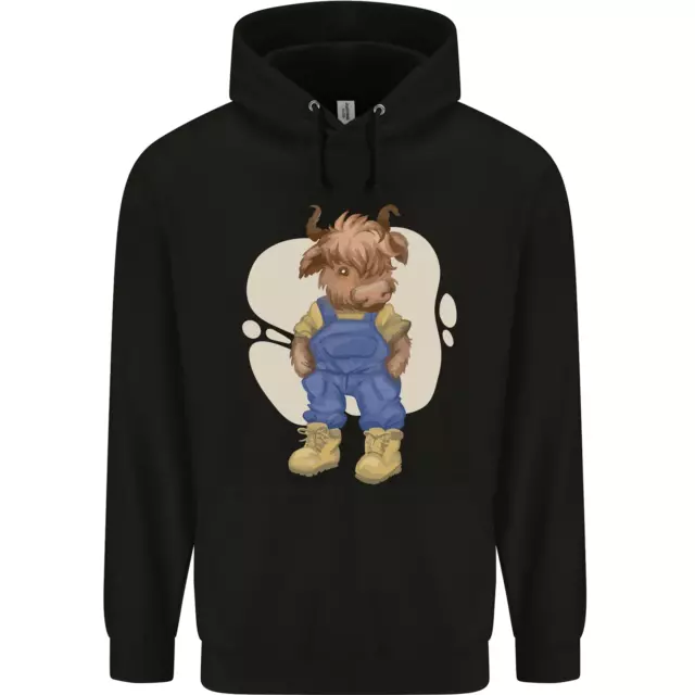 An Infant Highland Cow Cattle Bull Childrens Kids Hoodie