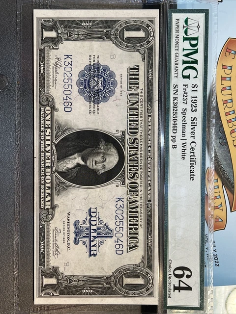 FR 237 PMG 64 Choice Unc Series of 1923 One Dollar $1 Silver Certificate