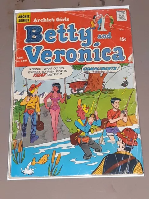 vintage 1971 Archie Series Comic BETTY AND VERONICA  #188 Bronze Age COMIC BOOK