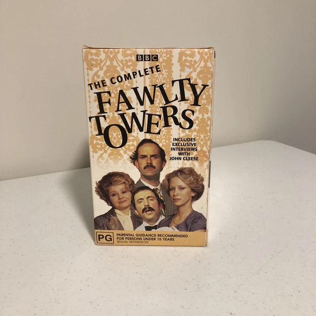 BBC COMPLETE FAWLTY TOWERS Boxed Collection VHS 4 VIDEO Set Comedy VG