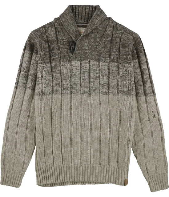 Weatherproof Mens Ombre Shawl Sweater, Brown, Medium