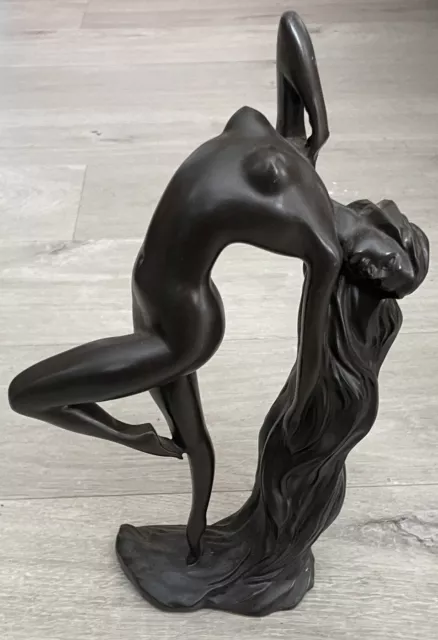 Bronze Coloured Resin Art Deco Naked/nude  Lady/woman Awakening Figurine
