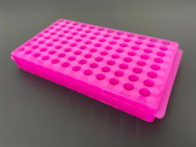 REVERSIBLE 96-WELL MICROCENTRIFUGE tube rack, assorted colors. £4.29 ...